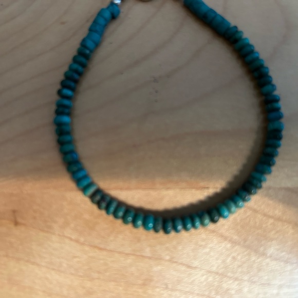 Beaded turquoise bracelet with silver clasp. 8 in long. Verified by jeweler. - Picture 3 of 4